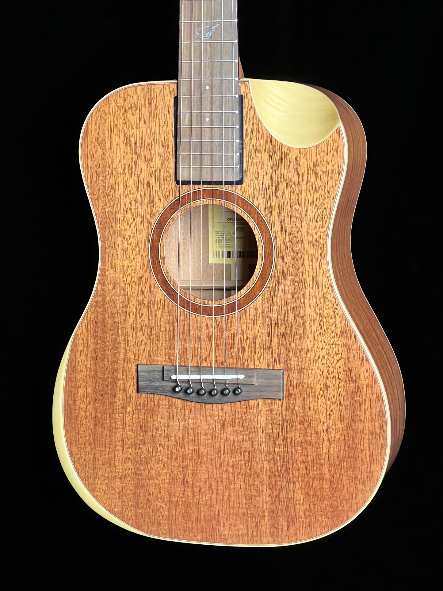 Journey Overhead OF312C Travel Acoustic Guitar All African Mahogany - New