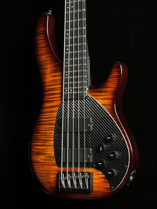 KLOS Apollo V Custom Bass Paulownia Thin Flame Maple Sunburst - New