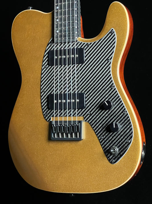 KLOS Telomere 22 Fret Custom Series Electric Guitar Mahogany Gold - New