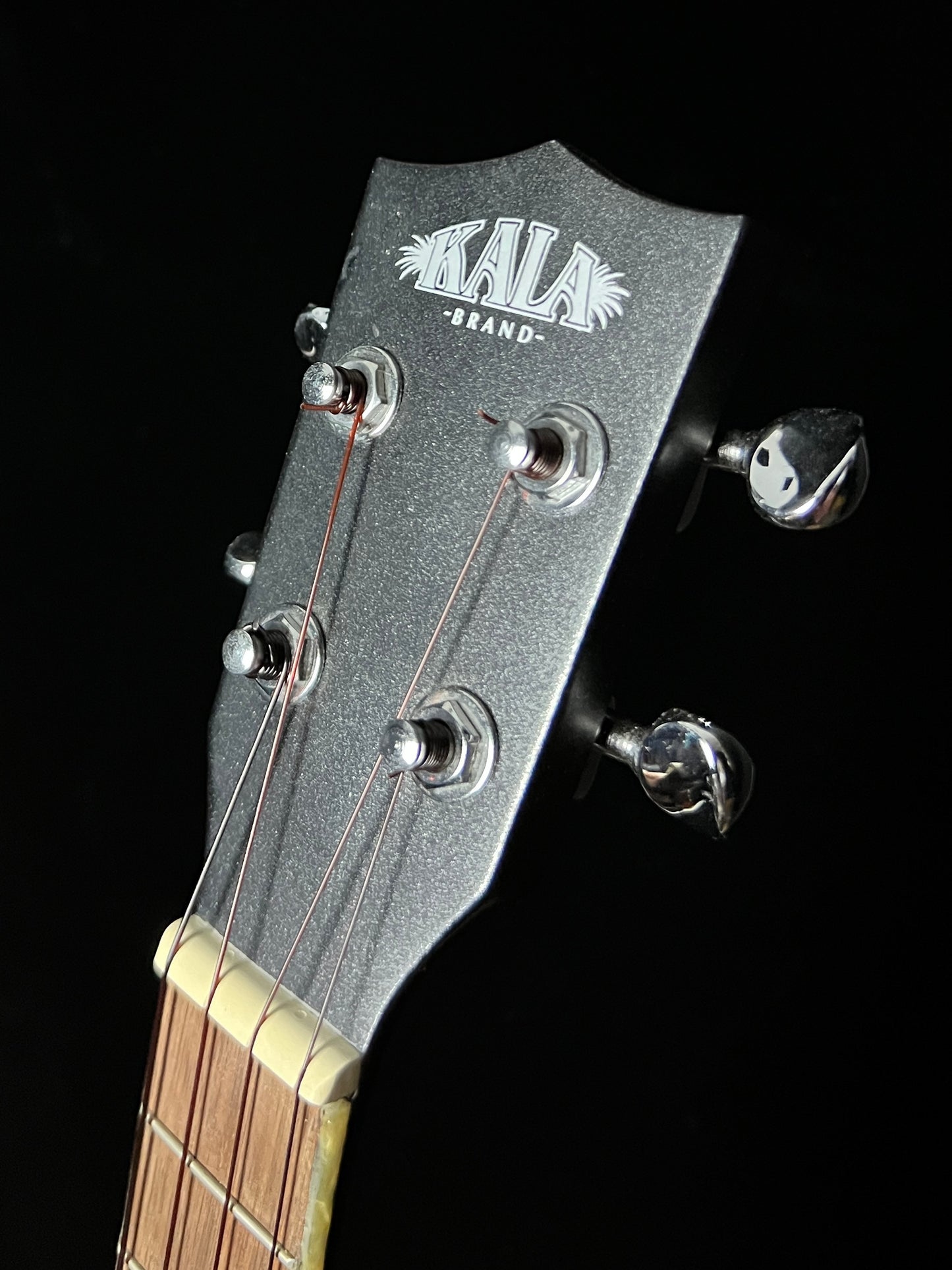 Kala Archtop F Hole Tenor Ukulele - Metallic Black with Pickup - Consignment