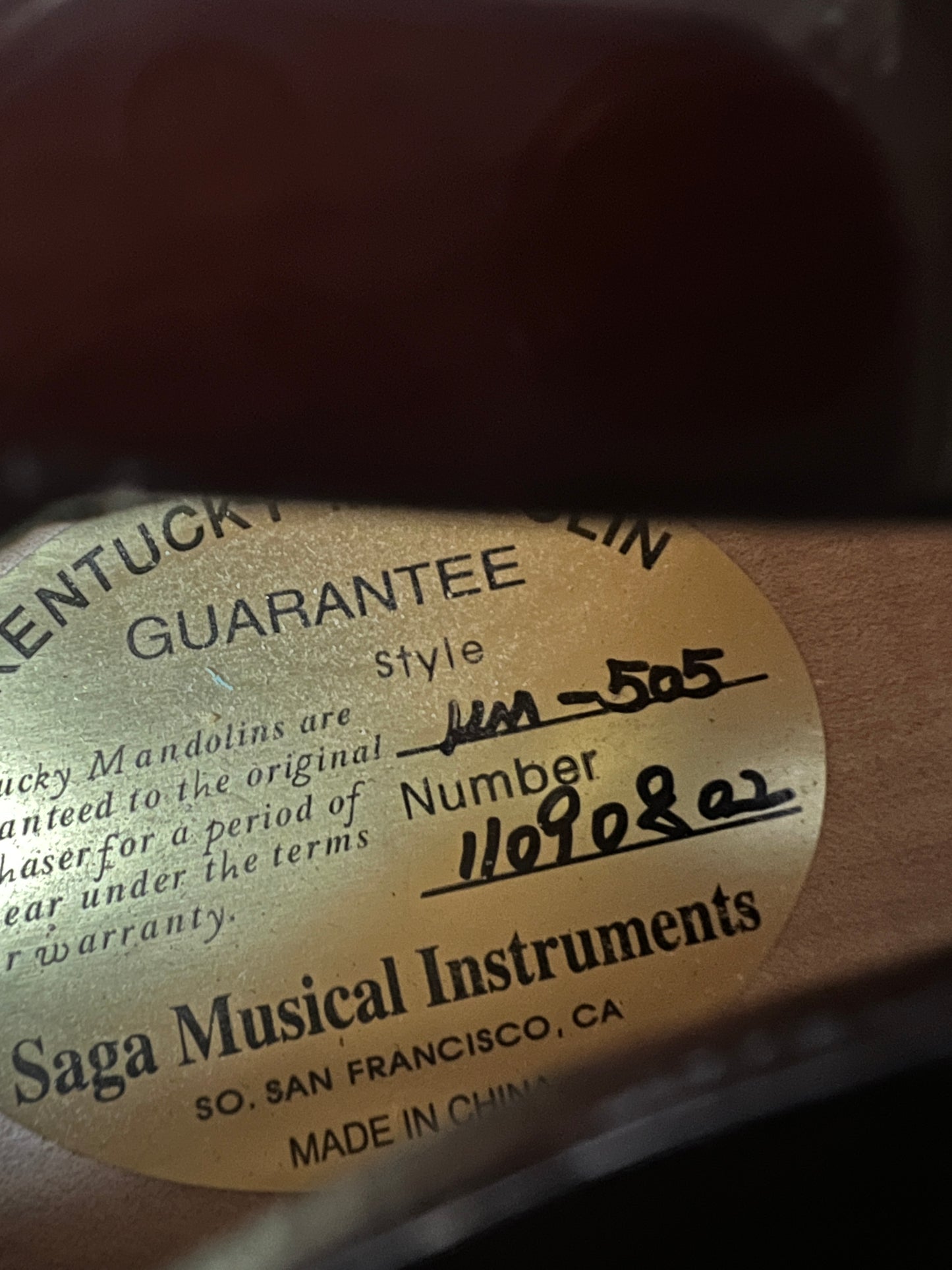 Kentucky KM-505 A-Style Mandolin with Pickup - Used