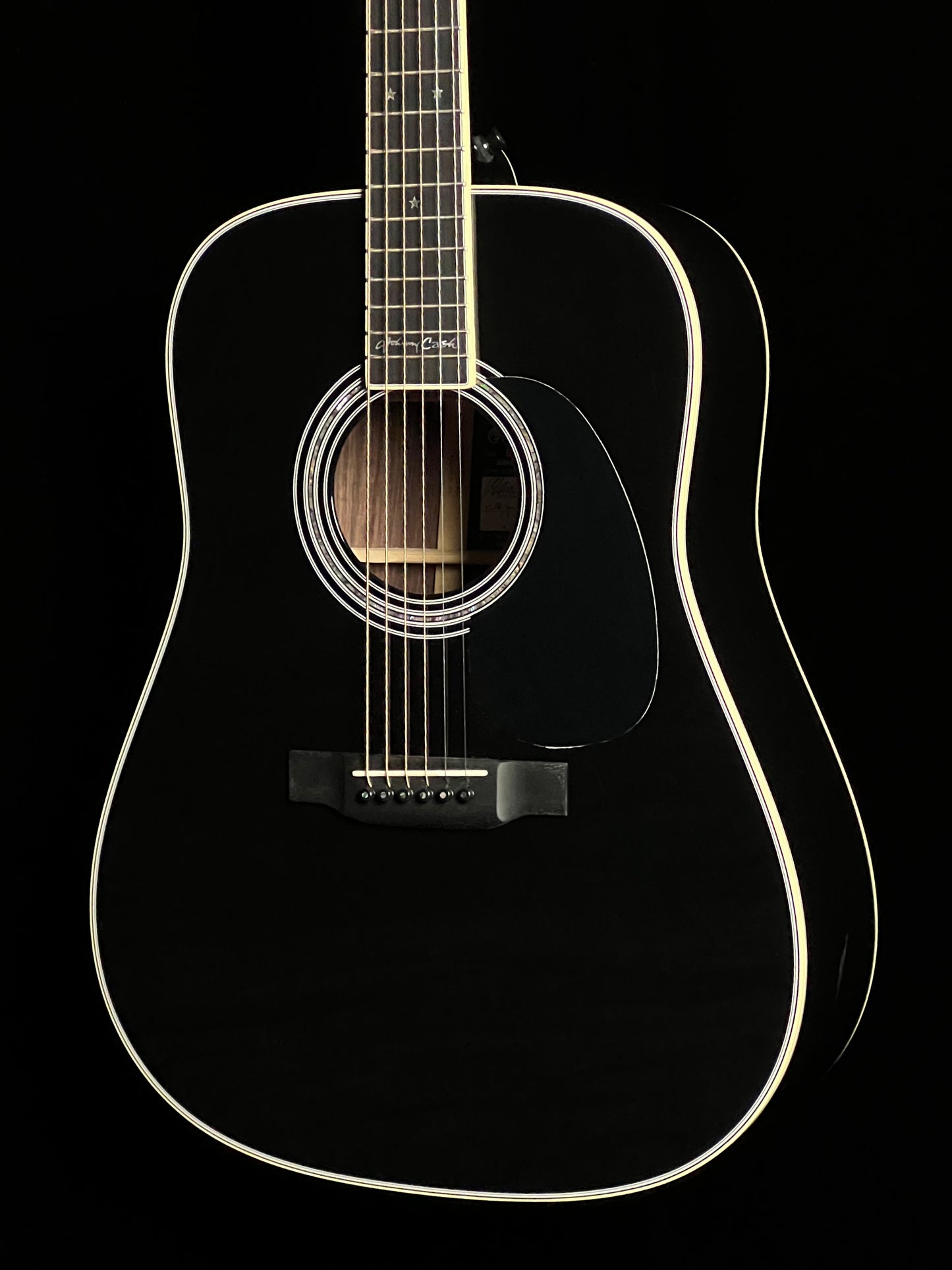 Martin D-35 Johnny Cash All Black Acoustic Guitar Engelmann Spruce/ East Indian Rosewood - Used