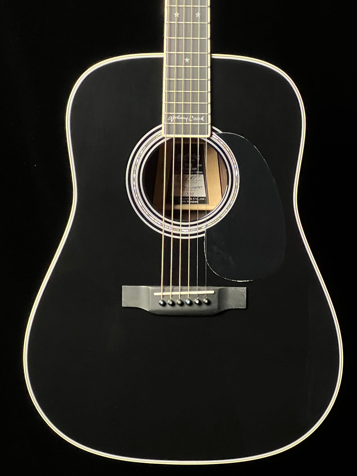 Martin D-35 Johnny Cash All Black Acoustic Guitar Engelmann Spruce/ East Indian Rosewood - Used
