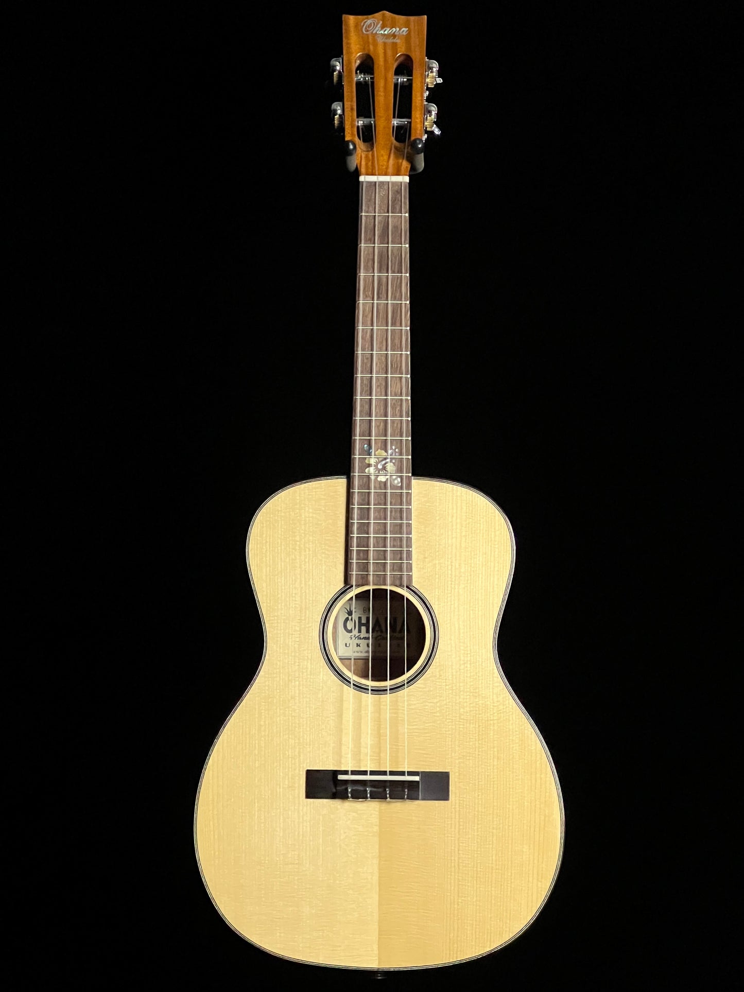 Ohana BKT-250G Bari-Tenor Solid Spruce / Acacia Tenor Scale Baritone Body Ukulele with Mi-Si Pickup - Used