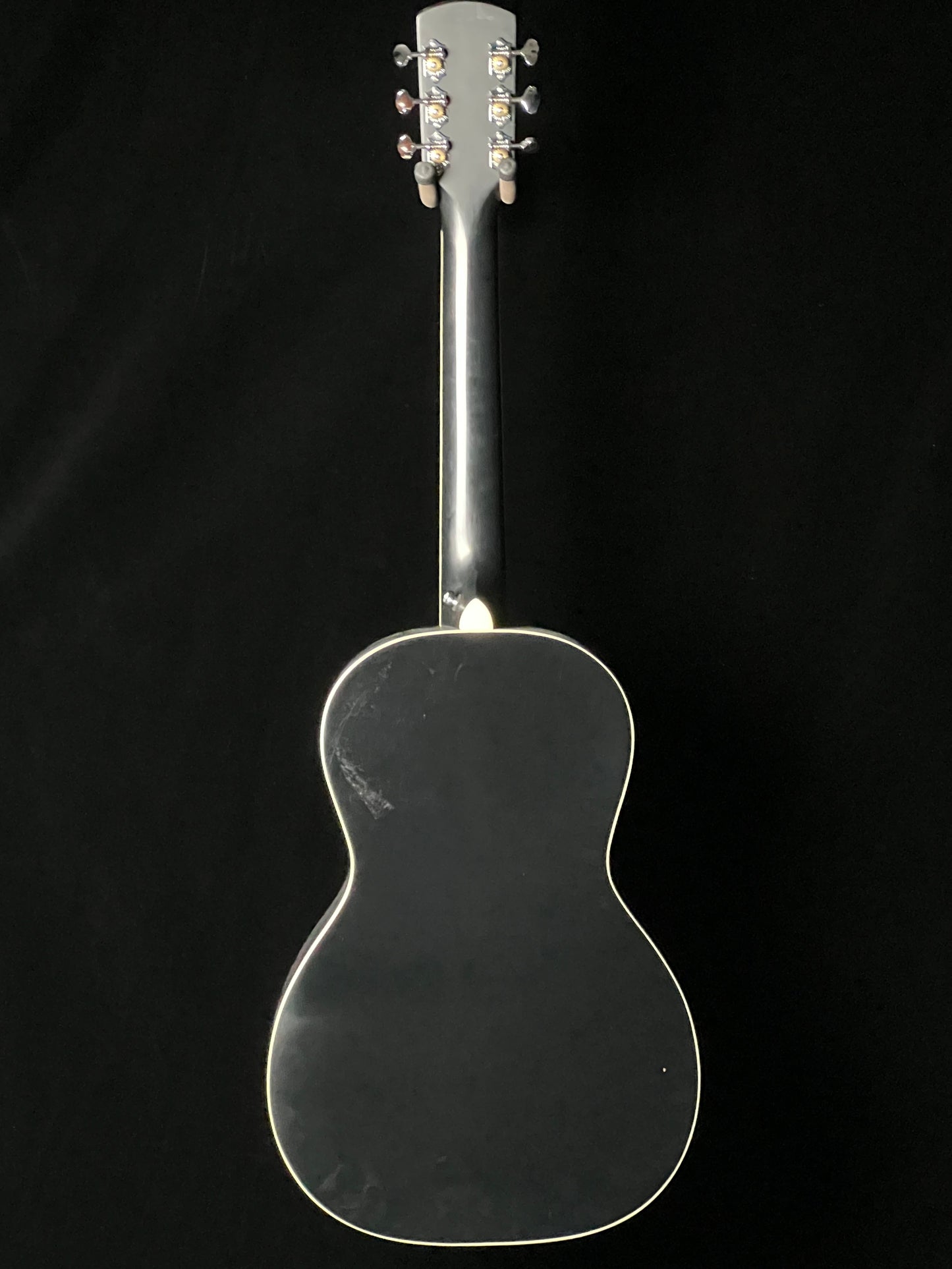 Orangewood Juniper II Black Live Rubber Bridge Parlor Guitar - Used