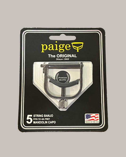 Paige Original Capo 5 String Banjo / Mandolin Capo - Ebony