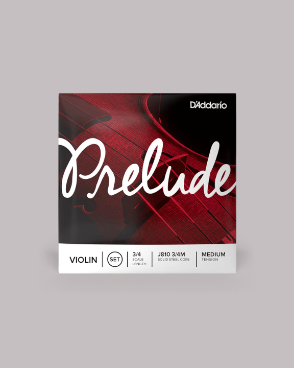 Prelude Violin String Set, 3/4 Scale, Medium Tension
