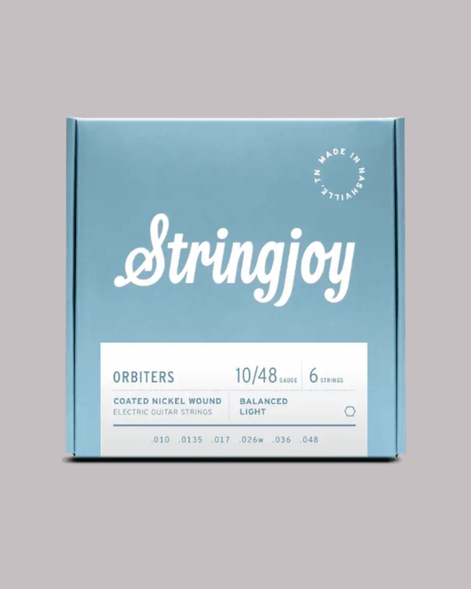 Stringjoy Orbiters Coated Nickel Wound Electric Guitar Strings - Balanced Light 10/48 Gauge