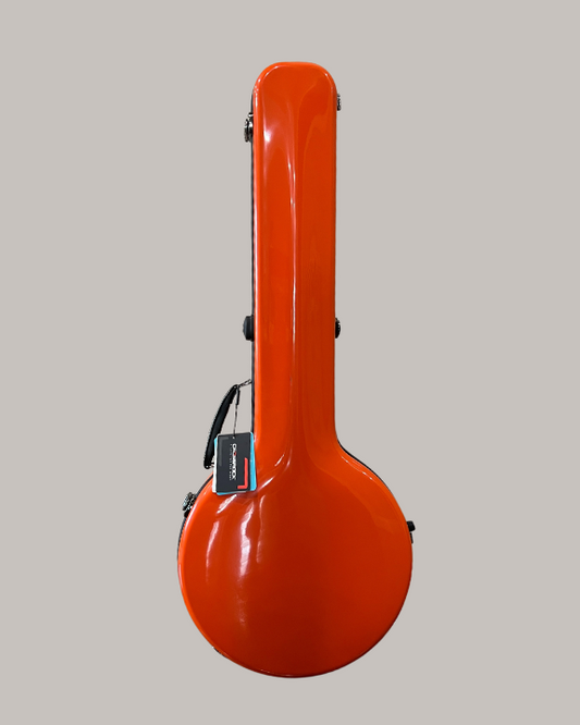 Crossrock Fiberglass Resonator Banjo Case – New – Universal Fat Style - Orange