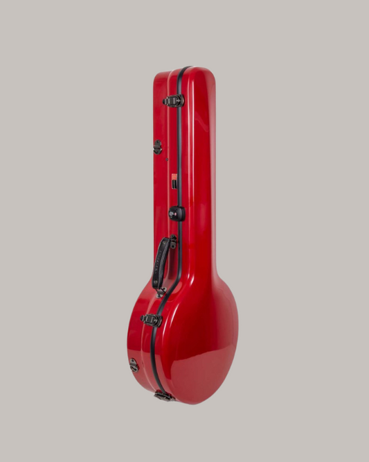 Crossrock Resonator Banjo Case - Fiberglass - Universal Fat Style - Red