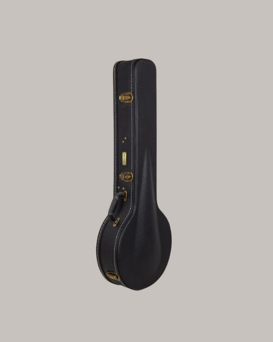 Crossrock 5-String Resonator Banjo Wooden Case - Black