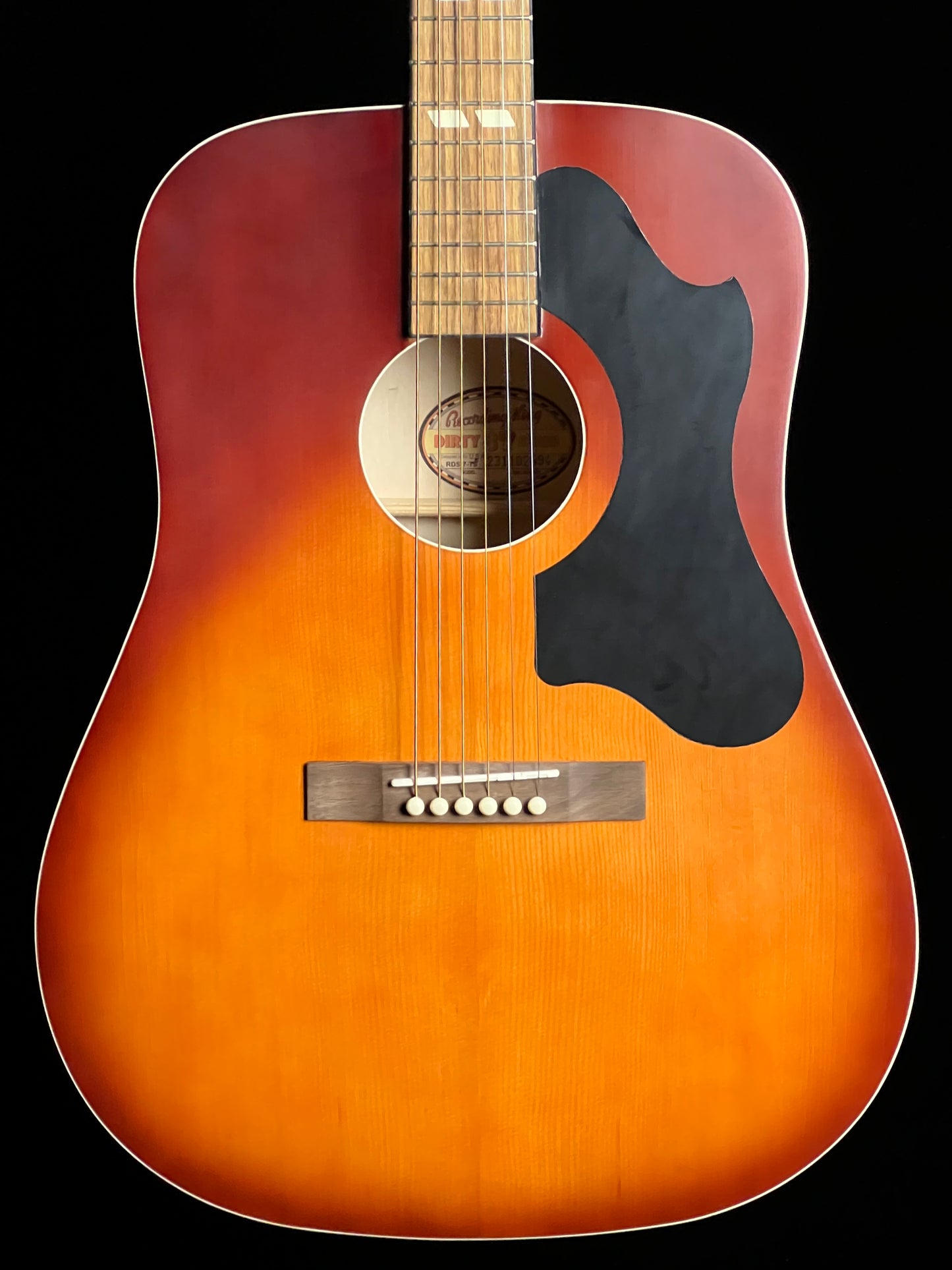 SOLD - Recording King Dirty 30s Series 7 Dreadnought Tobacco Sunburst Acoustic Guitar RDS-7 - New