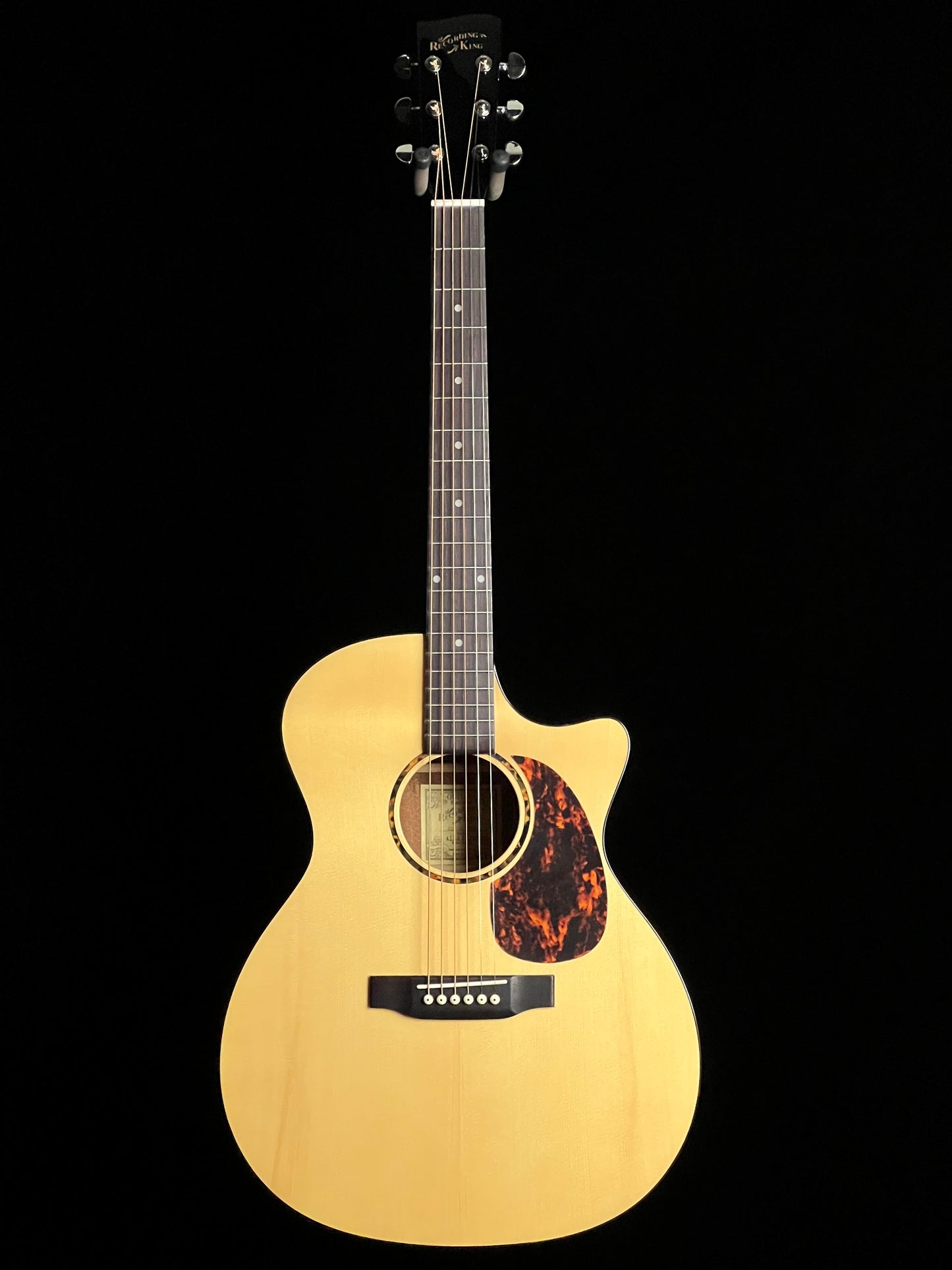 Recording King RGA-G6-CFE5 G6 Grand Auditorium Cutaway with Fishman EQ Solid Spruce / Mahogany Acoustic Guitar - New
