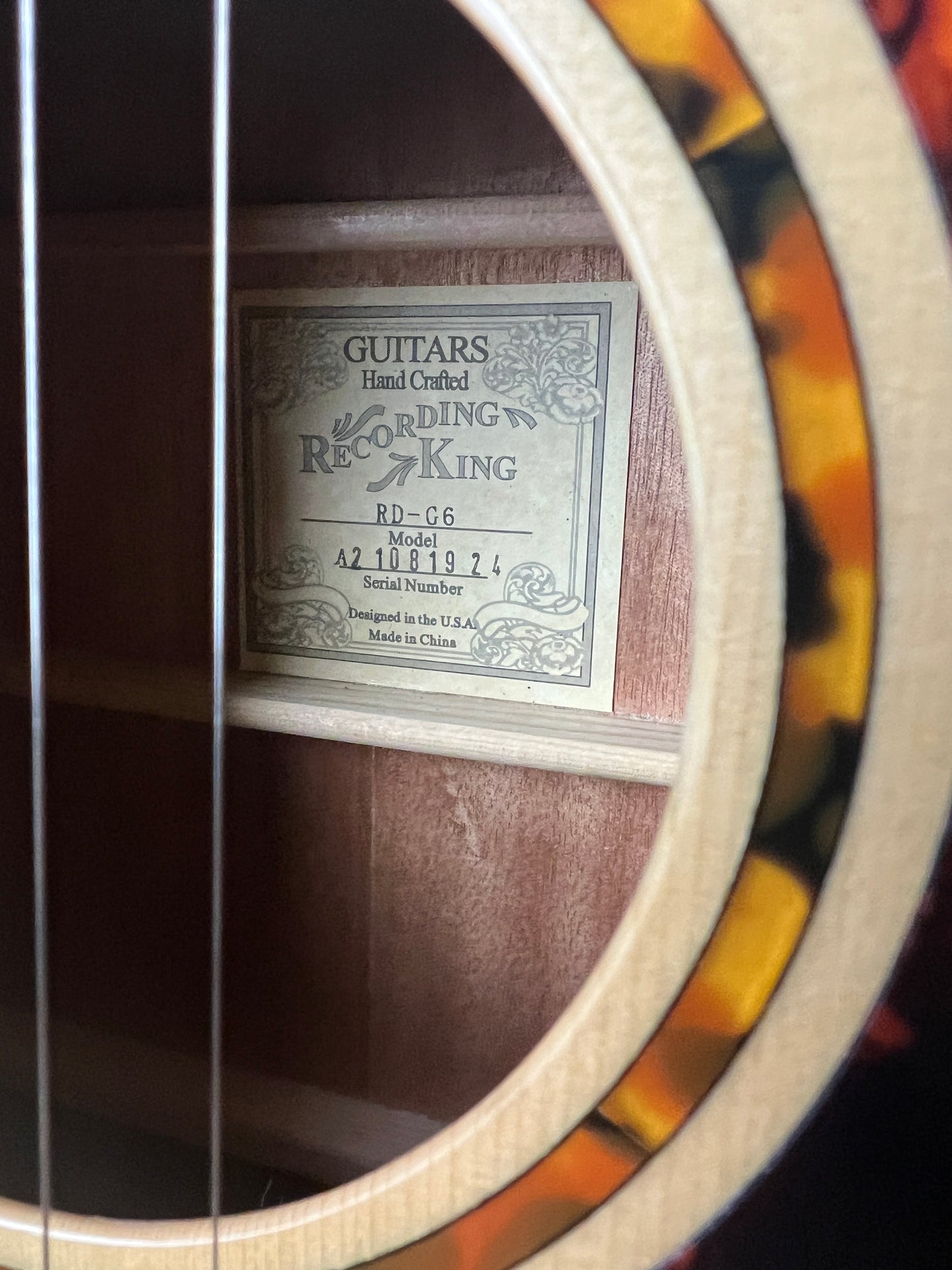 Recording King RD-G6 G6 Dreadnought Solid Spruce Top / Mahogany Acoustic Guitar - New