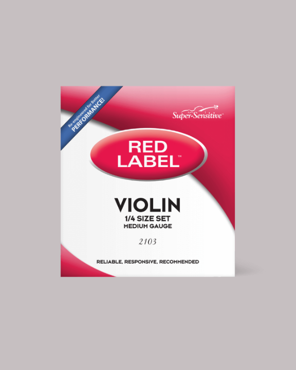 Red Label Violin String Set 1/4 Medium - 2103