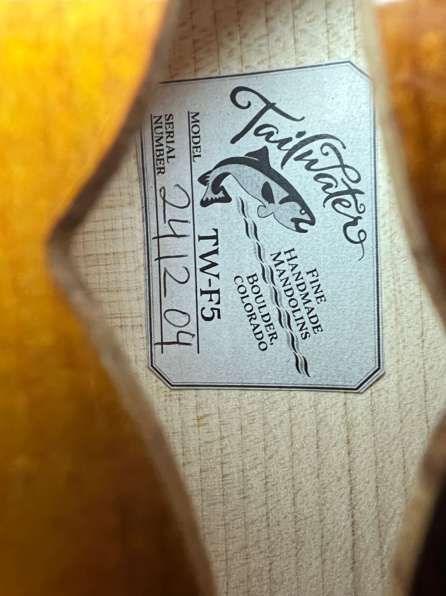 Tailwater TW-F5 F-Style Mandolin European Spruce/ Maple - New