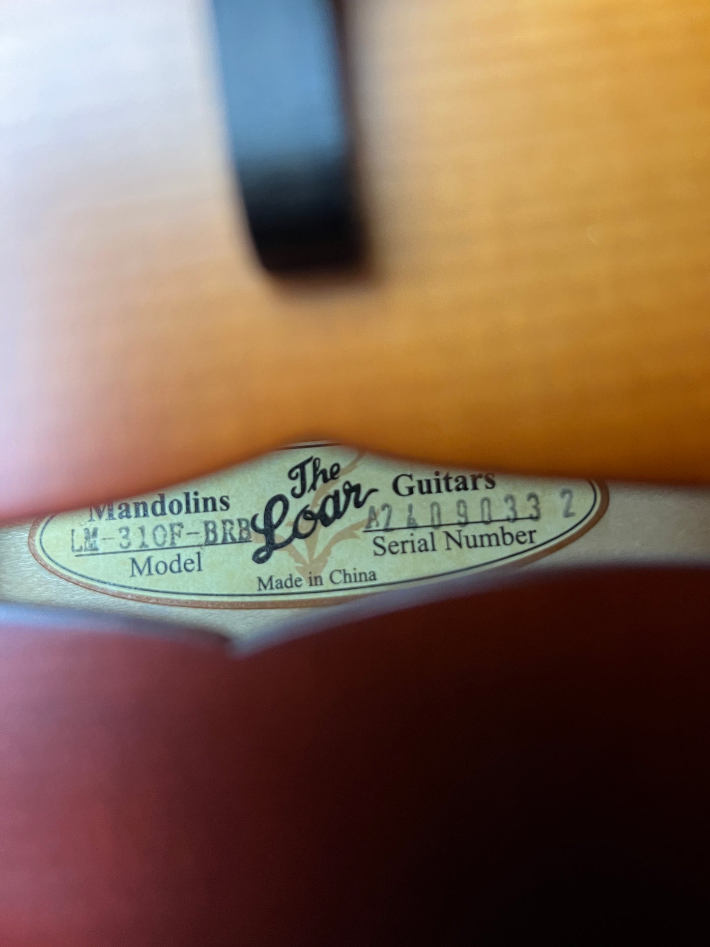 The Loar Honey Creek F-Style Mandolin LM-310F Solid Spruce Top - New