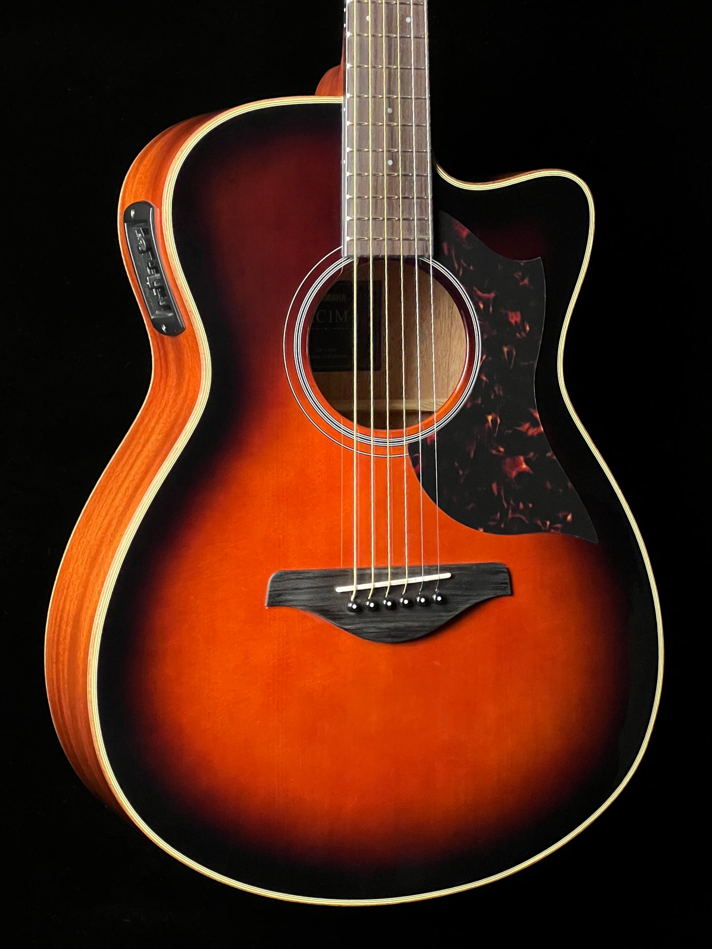 Yamaha AC1M Concert Cutaway Tobacco Brown Sunburst Sitka Spruce / Mahogany Acoustic Guitar with Pickup - New