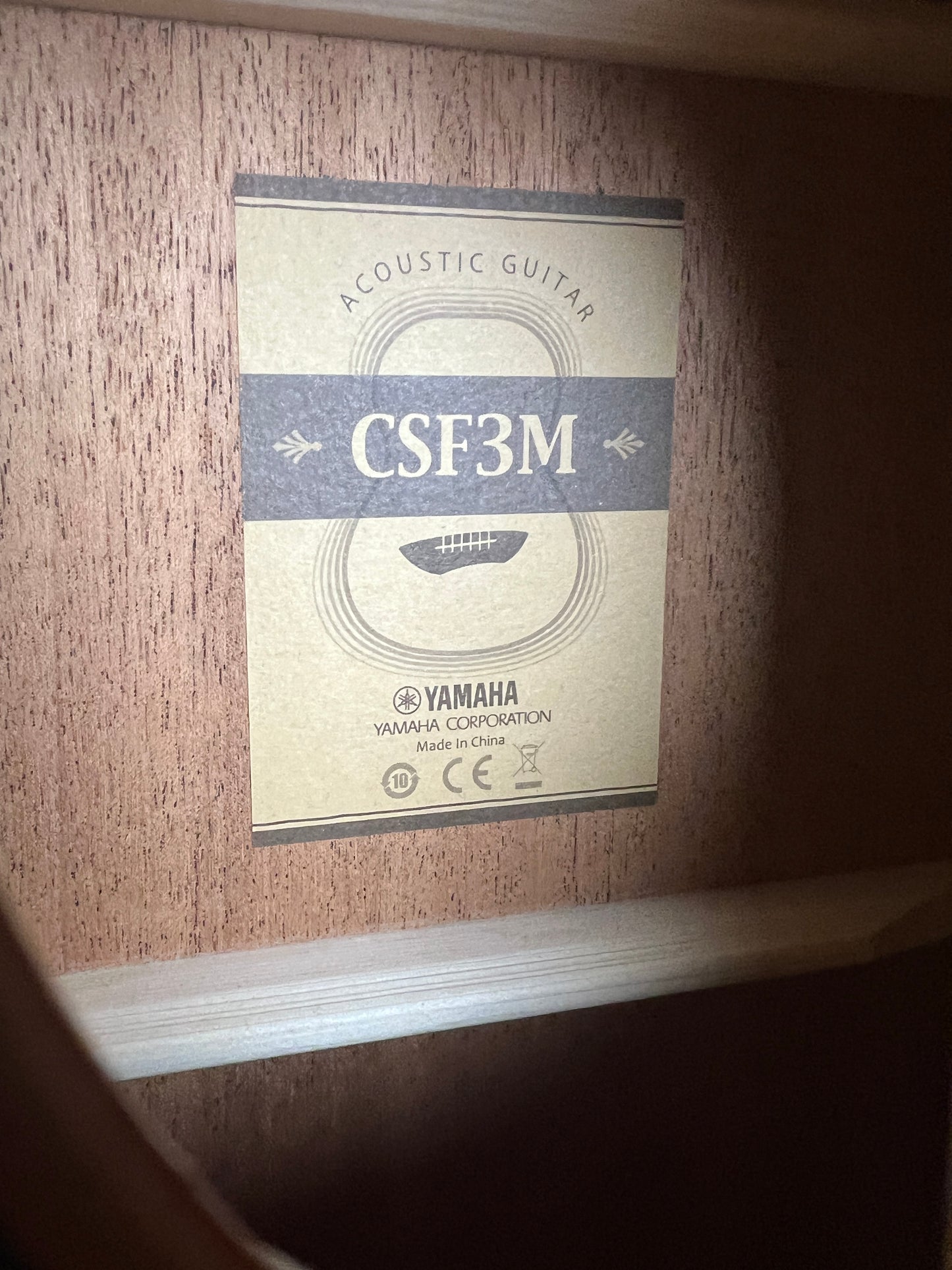 Yamaha CSF3M Parlor Compact Folk Acoustic Guitar Sitka Spruce / Mahogany - New