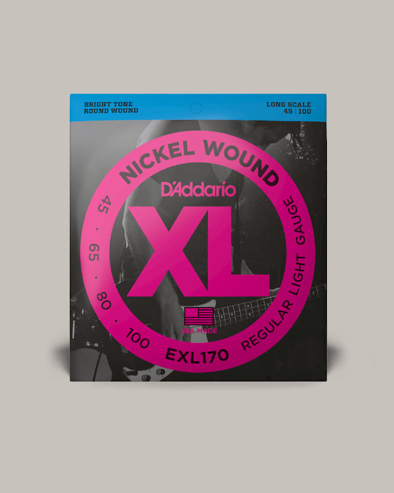 D'Addario Bass XL Nickel Wound Regular Light Gauge Long Scale Strings 45/100 EXL170