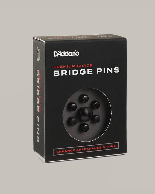 D'Addario Premium Grade Wood Bridge Pins - Ebony