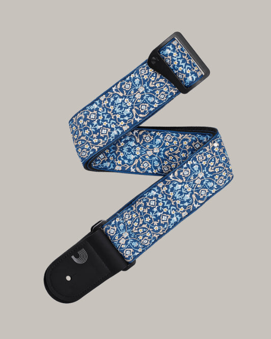 D'Addario ECO-Comfort Guitar Strap Persian Woven, Blue