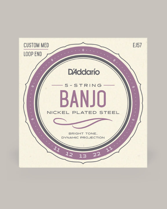D'Addario Banjo Stainless Steel Custom Med 11-22 EJ57