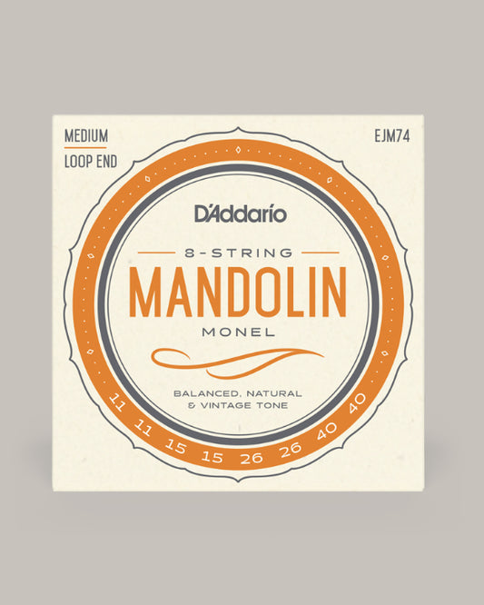 D'Addario Mandolin Monel Medium Loop End 11-40 EJM74