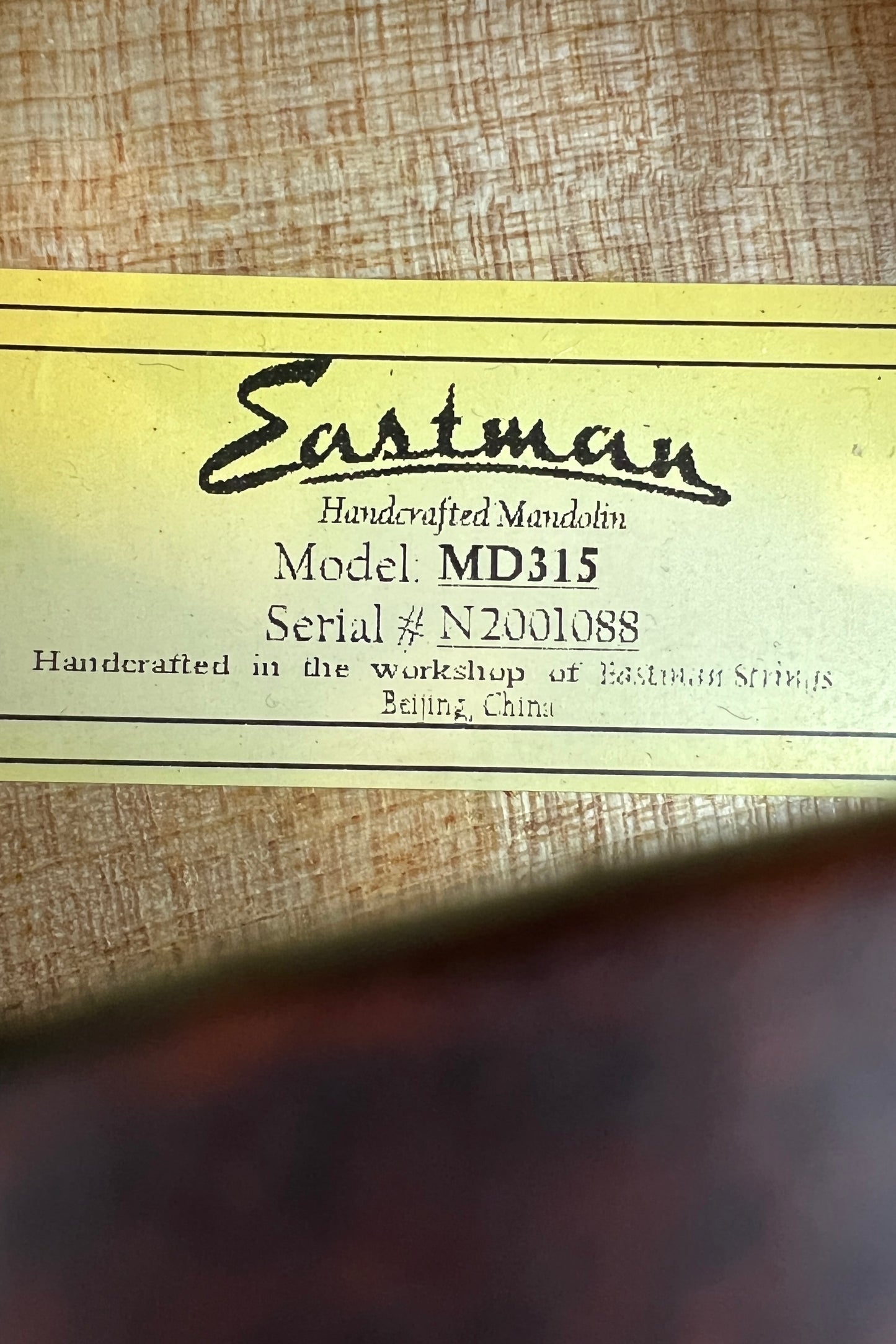 SOLD - Eastman MD-315 Mandolin - Used