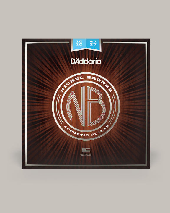 D'Addario Acoustic Guitar Nickel Bronze Light 10-47 NB1047-12