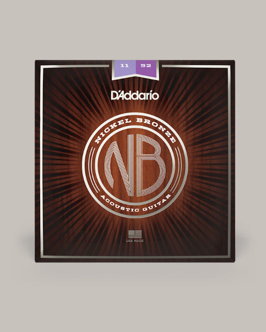 D'Addario Acoustic Guitar Nickel Bronze Custom Light 11-52 NB1152