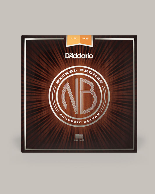 D'Addario Acoustic Guitar Nickel Bronze Light Top Medium Bottom 12-56 NB1256