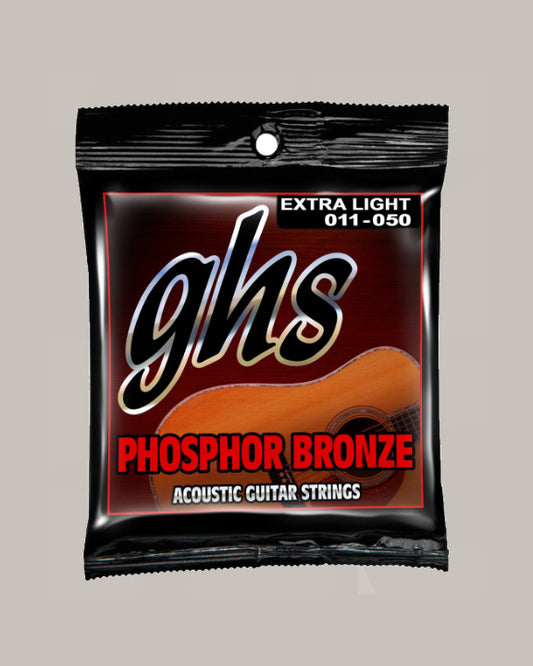 GHS Phosphor Bronze Acoustic Guitar Strings Extra Light 011-050 S315