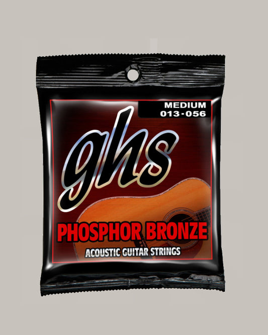 GHS Phosphor Bronze Acoustic Guitar Strings Medium 013-056 S335