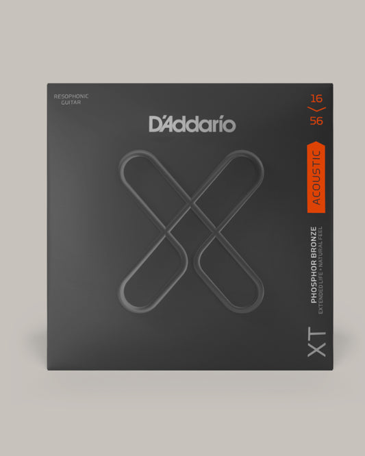 D'Addario XT Resophonic Guitar Phosphor Bronze Medium 16-56 XTAPB1656
