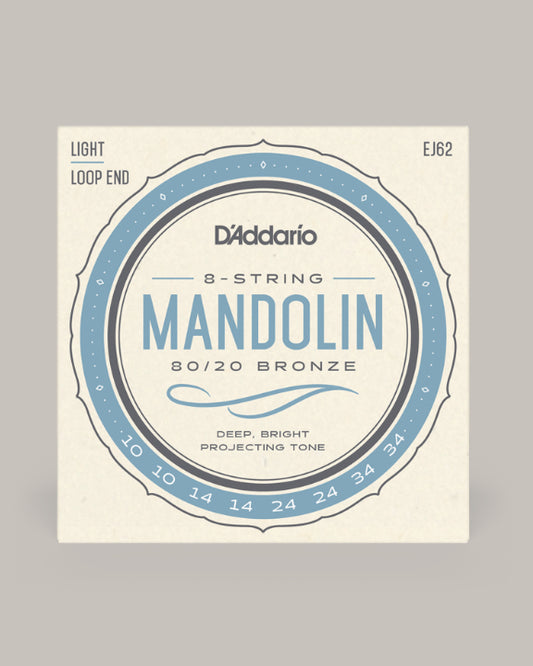 D'Addario Mandolin 80/20 Bronze Light Loop End 10-34 EJ62