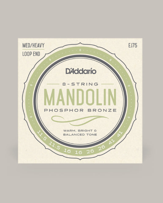 D'Addario Mandolin Phosphor Bronze Medium Heavy Loop End 11.5-41 EJ75