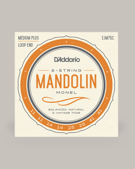D'Addario Mandolin Monel Medium Plus Loop End 11-41 EJM75C