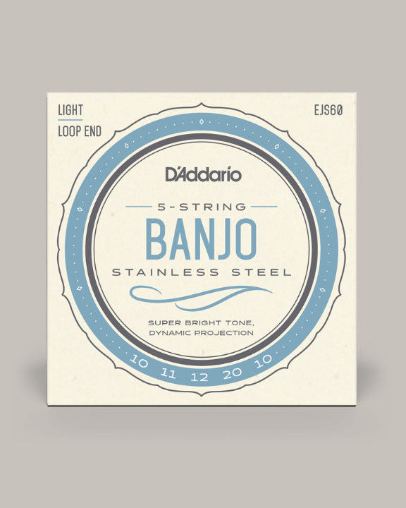 D'Addario Banjo Stainless Steel Light Loop End 10-20 EJS60