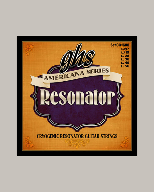 GHS Americana Series Resonator Cryogenic Resonator Guitar Strings - CR1600