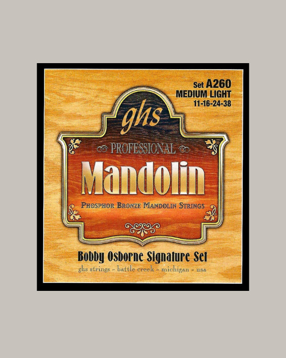 GHS Bobby Osborne Signature Set Phosphor Bronze Mandolin Strings - A260 Medium Light
