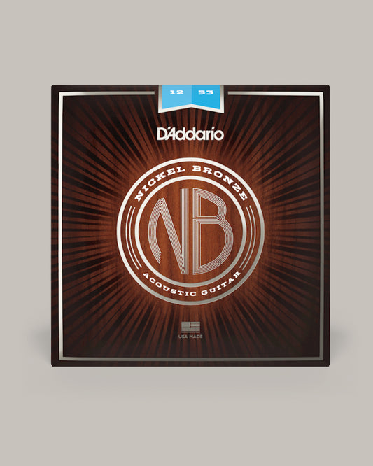 D'Addario Acoustic Guitar Nickel Bronze Light 12-53 NB1253