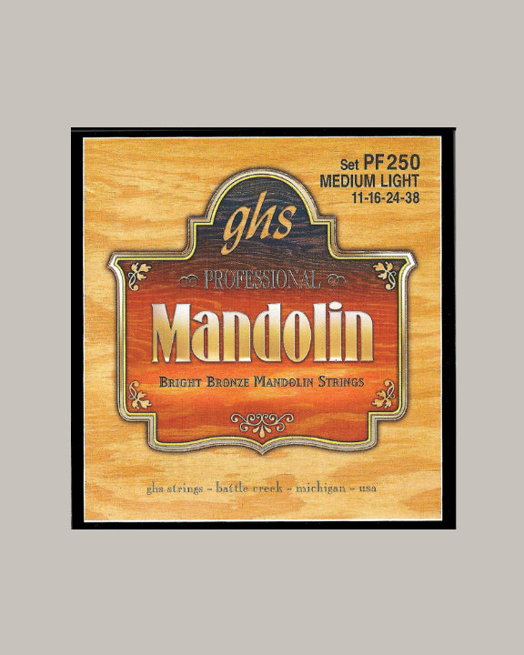 GHS Professional Mandolin Bright Bronze PF250 Medium Light