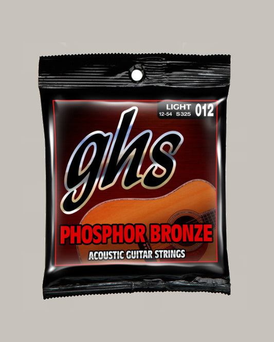 GHS Phosphor Bronze Acoustic Guitar Strings Light 012-054 S325