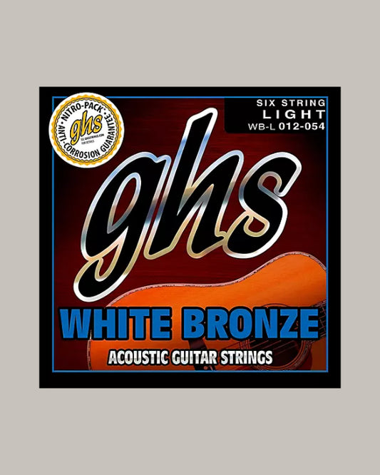 GHS White Bronze Acoustic Guitar Six String Light WB-L 012-054